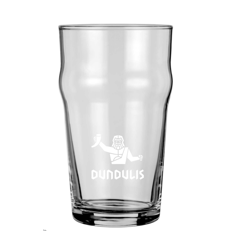 Decorated beer glass