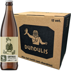 GRYNAS šviesusis lageris 5.0%  DĖŽĖ 12 x 0,5l